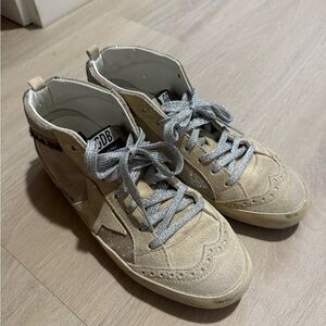 GOLDEN GOOSE midstar sneakers with silver laces